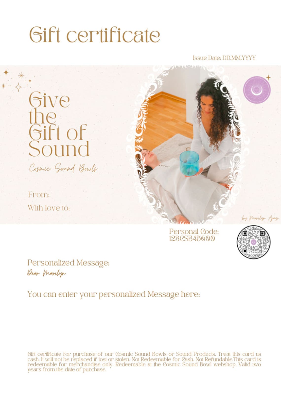 Gift Voucher of Cosmic Sound Bowls