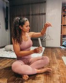 Girl with Crystal Singing Pyramid in her hands