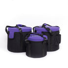 3 Travel bags for Full Chakra Set 'Driven by the Moon' Set of 7 Chakra Bowls